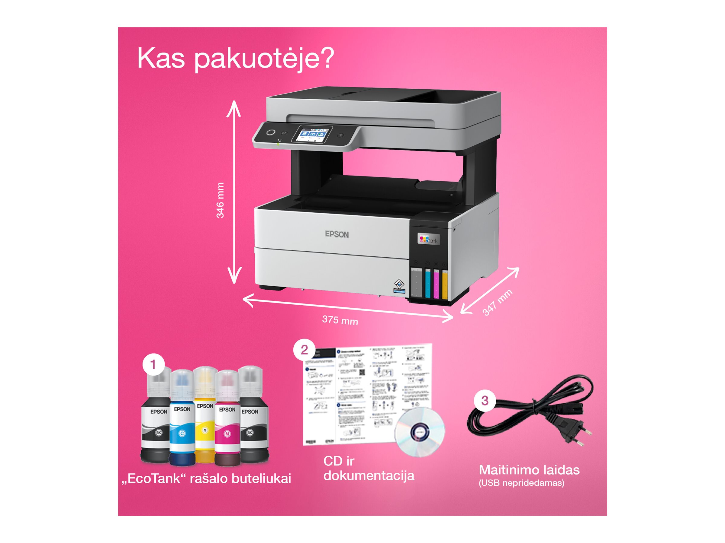 Epson Multifunctional printer | EcoTank L6490 | Inkjet | Colour | 4-in-1 | Wi-Fi | Black and white - Image 21
