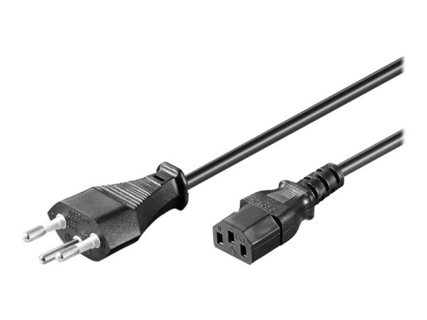 Goobay | Power supply cord, Switzerland | 93617 | Black Swiss male (type J, SEV 1011) | Device socket C13 (IEC connection) - Image 2