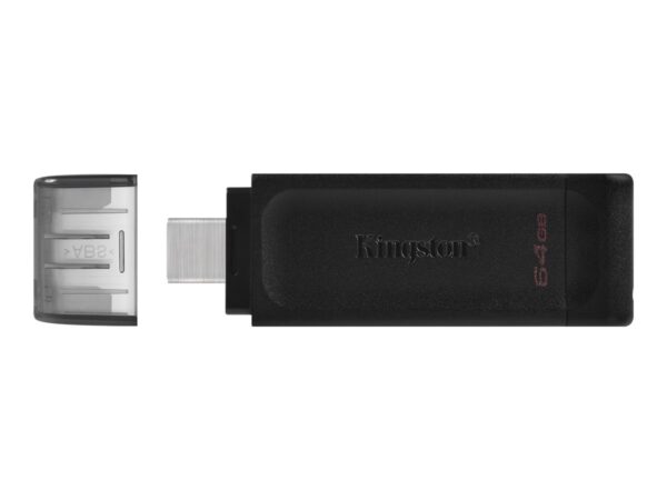 Kingston | DataTraveler 70 | 64 GB | USB-C | Black - Image 2