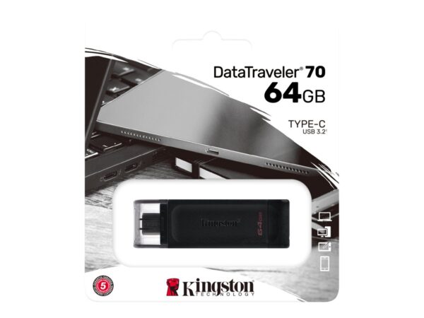Kingston | DataTraveler 70 | 64 GB | USB-C | Black - Image 7