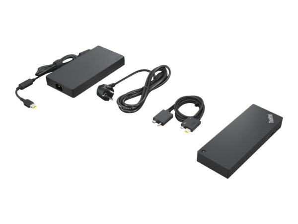 Lenovo | ThinkPad Thunderbolt 4 Workstation Dock | Dock | Ethernet LAN (RJ-45) ports 1 | DisplayPorts quantity 2 | USB 3.0 (3.1 Gen 1) ports quantity 3 | HDMI ports quantity 1 | Ethernet LAN | 230 W | Warranty 36 month(s) - Image 8