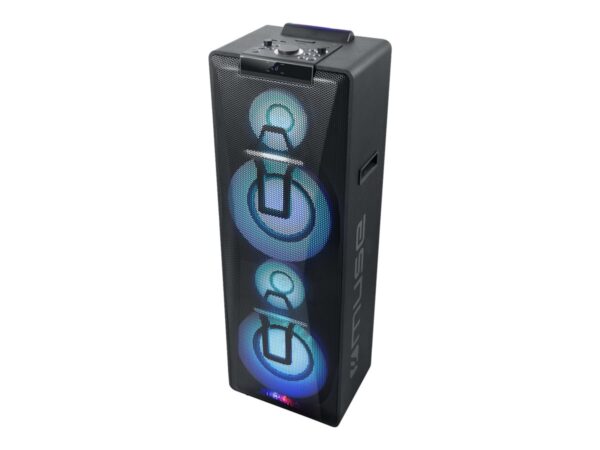 Muse | Party Box Double Bluetooth CD Speaker | M-1990 DJ | 1000 W | Bluetooth | Black | Portable | Wireless connection - Image 2