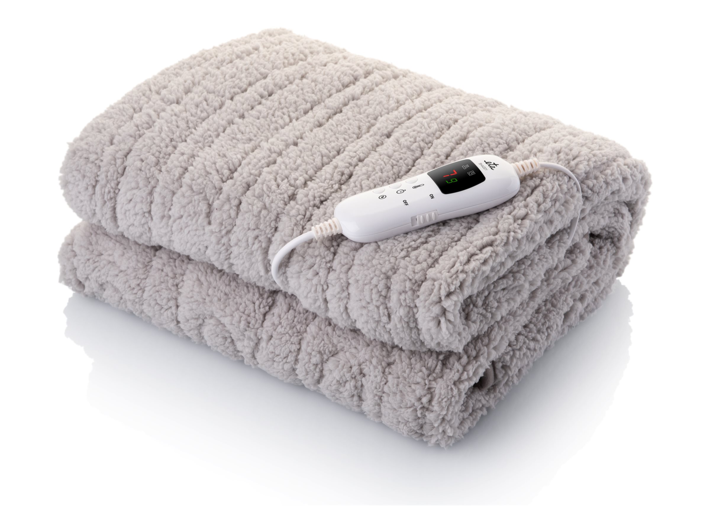 ETA | Electric Heated Blanket | 4325 90000 | Number of heating levels 9 | Number of persons 1 | Washable | Remote control | Shu velveteen & Coral fleece | 120 W | Beige - Image 2