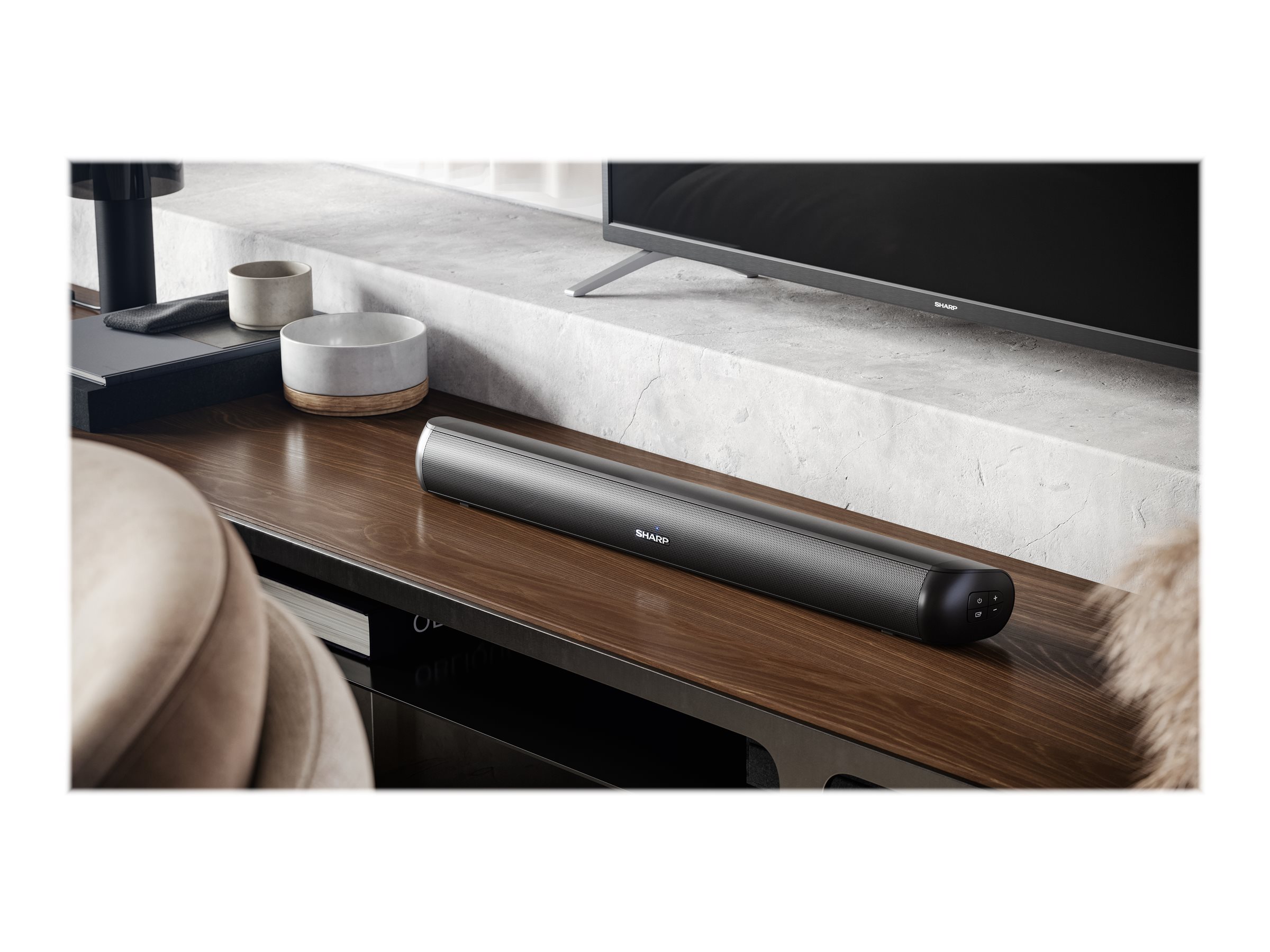 Sharp HT-SB107 2.0 Compact Soundbar for TV up to 32", HDMI ARC/CEC, Aux-in, Optical, Bluetooth, 65cm, Gloss Black | Sharp | Yes | Soundbar Speaker | HT-SB107 | Gloss Black | No | USB port | AUX in | Bluetooth | Wireless connection - Image 14