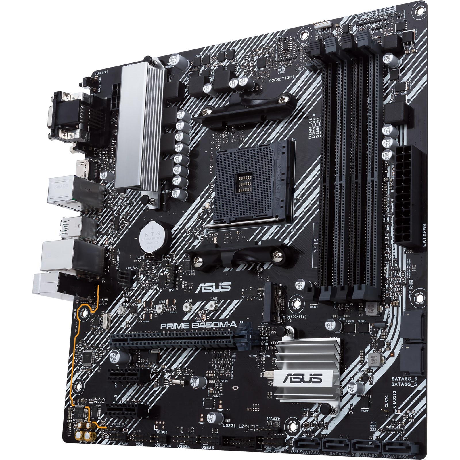 Asus | PRIME B450M-A II | Processor family AMD | Processor socket AM4 | DDR4 | Memory slots 4 | Number of SATA connectors 6 x SATA III | Chipset AMD B | Micro ATX - Image 10