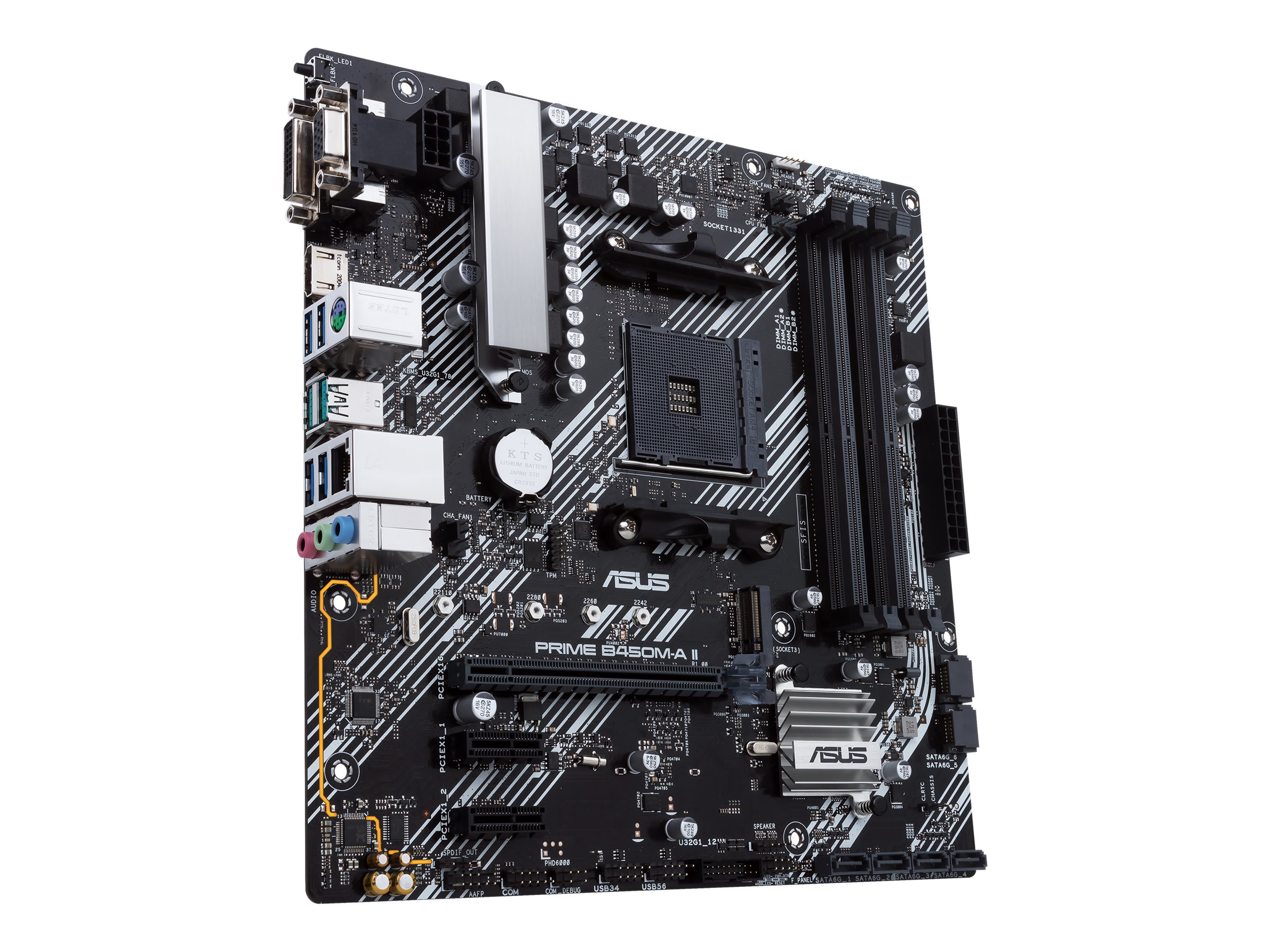 Asus | PRIME B450M-A II | Processor family AMD | Processor socket AM4 | DDR4 | Memory slots 4 | Number of SATA connectors 6 x SATA III | Chipset AMD B | Micro ATX - Image 7