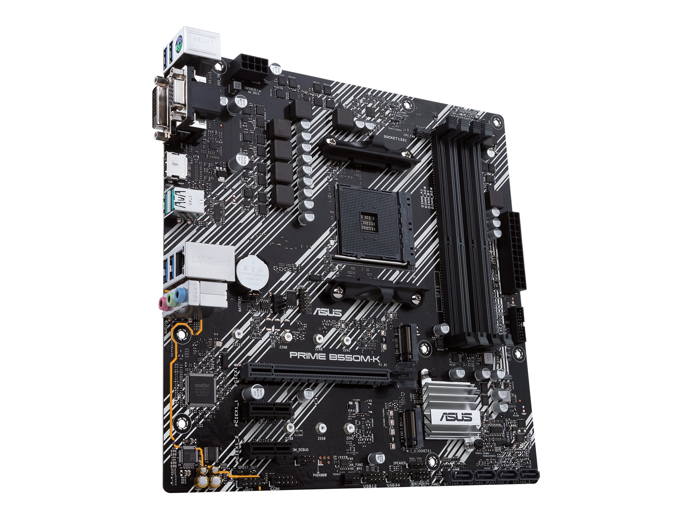 Asus | PRIME B550M-K | Processor family AMD | Processor socket AM4 | DDR4 | Memory slots 4 | Chipset AMD B | Micro ATX - Image 4