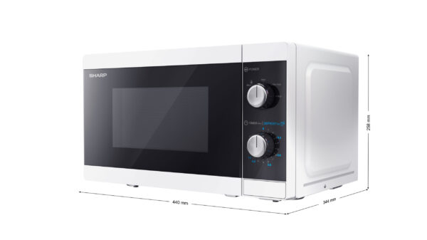 Sharp | Microwave Oven | YC-MS01E-W | Free standing | 800 W | White - Image 9