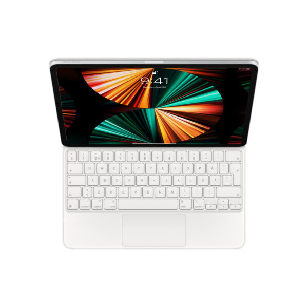 Apple | Magic Keyboard for 12.9-inch iPad Pro (3rd-6th gen) | Compact Keyboard | Wireless | SE | White | Smart Connector - Image 3