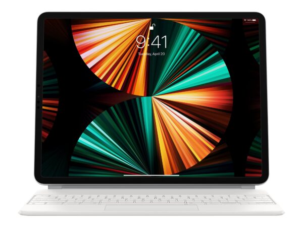 Apple | Magic Keyboard for 12.9-inch iPad Pro (3rd-6th gen) | Compact Keyboard | Wireless | SE | White | Smart Connector - Image 2