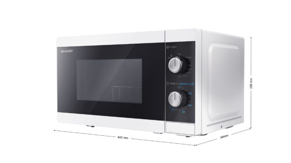 Sharp | Microwave Oven with Grill | YC-MG01E-W | Free standing | 800 W | Grill | White - Image 11