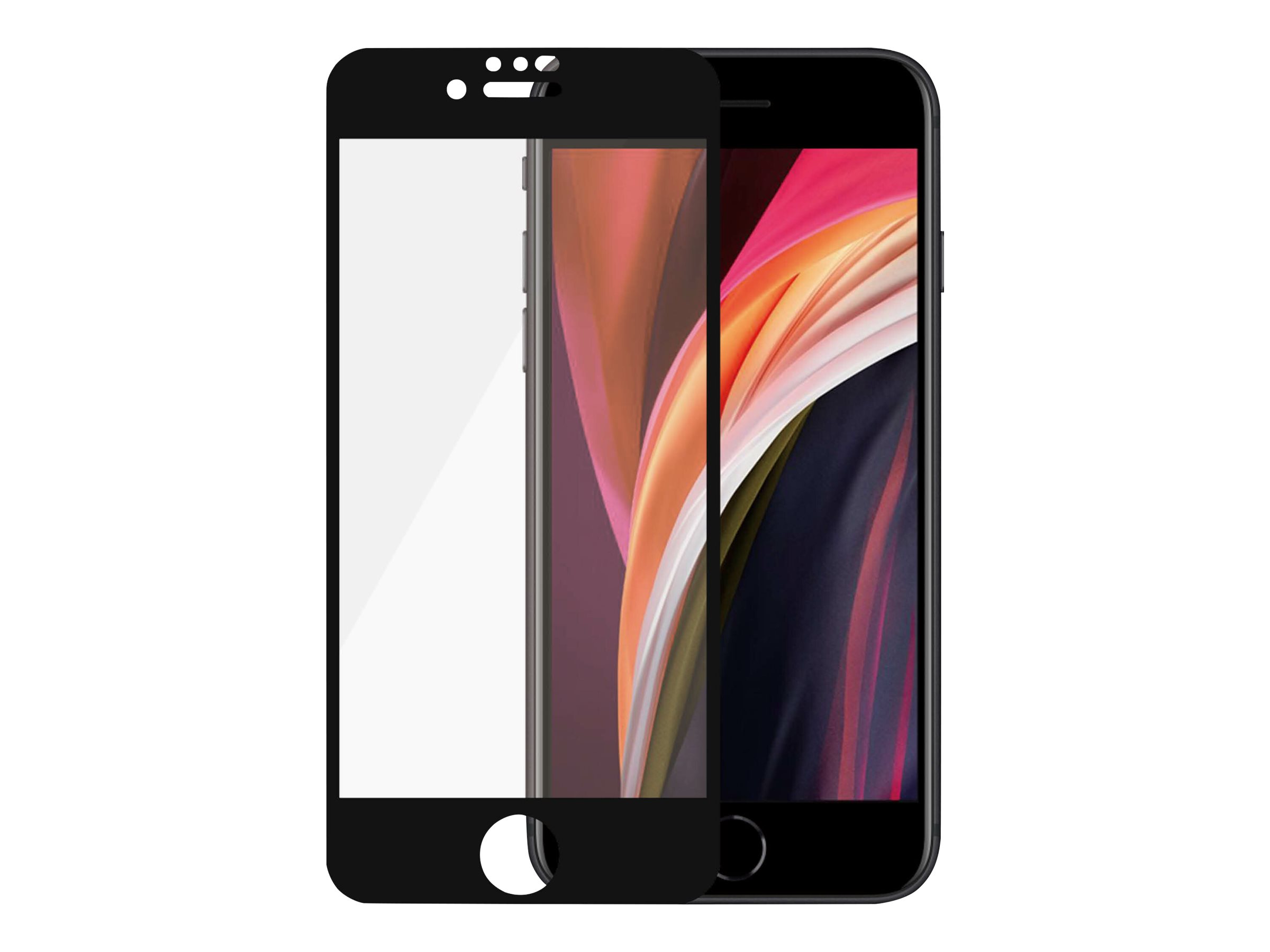 PanzerGlass | Apple | iPhone 6/6s/7/8/SE 2020 | Hybrid glass | Black | Rounded edges; 100% touch preservation; Crystal clear | Screen Protector - Image 3