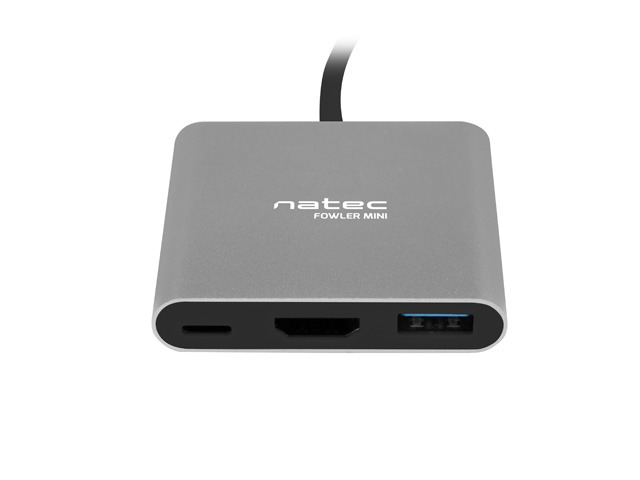 Natec Multi-Port Adapter, Fowler, USB-C, HDMI, USB 3.0 | Natec | USB-C Multiport Adapter | NMP-1607 | Grey | USB Type-C | 0.11 m - Image 3