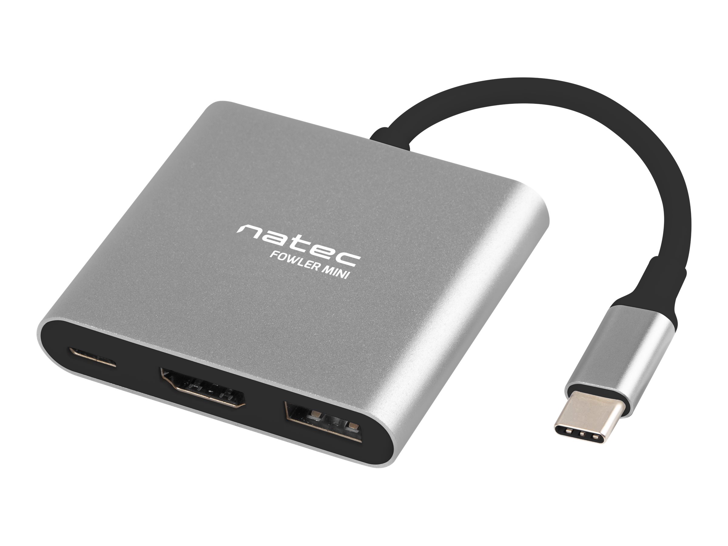 Natec Multi-Port Adapter, Fowler, USB-C, HDMI, USB 3.0 | Natec | USB-C Multiport Adapter | NMP-1607 | Grey | USB Type-C | 0.11 m - Image 4