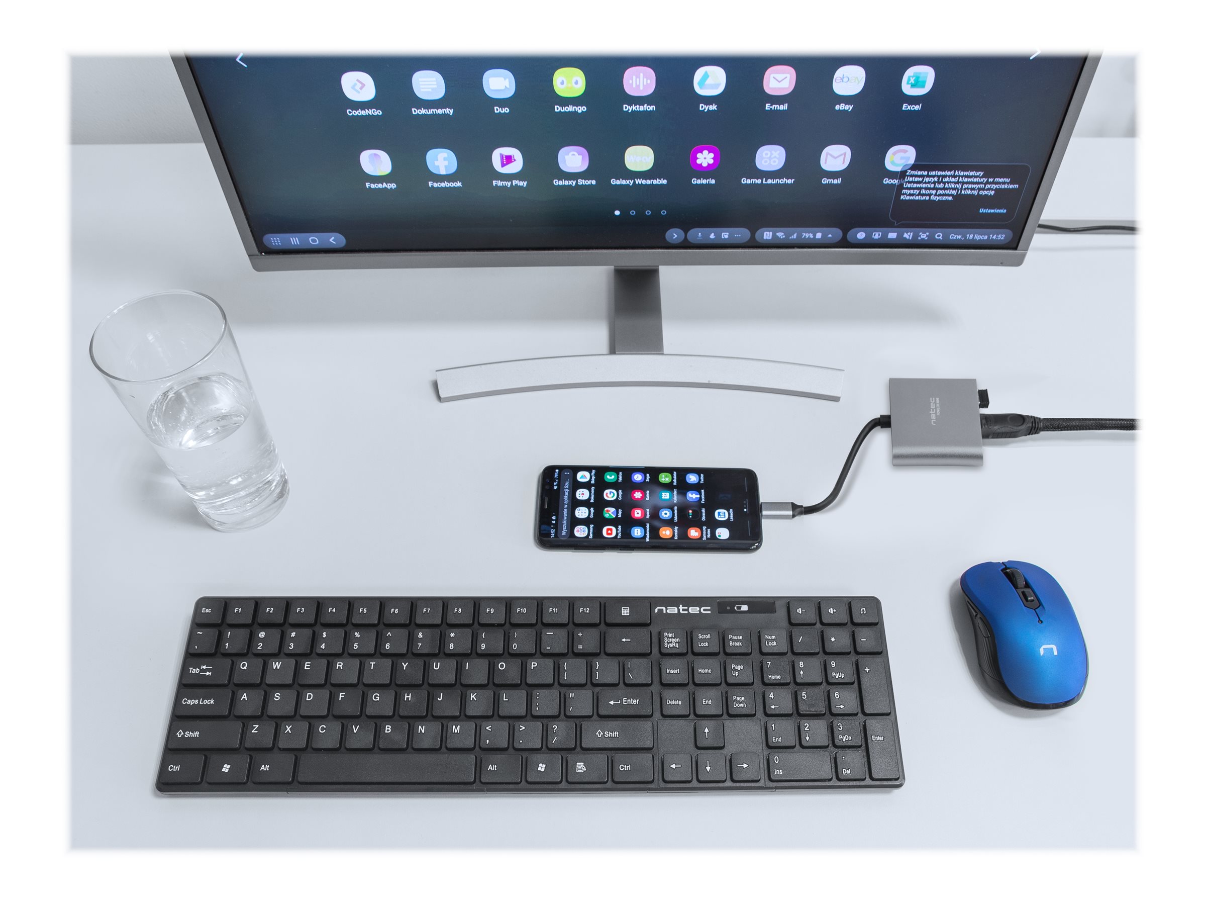 Natec Multi-Port Adapter, Fowler, USB-C, HDMI, USB 3.0 | Natec | USB-C Multiport Adapter | NMP-1607 | Grey | USB Type-C | 0.11 m - Image 11