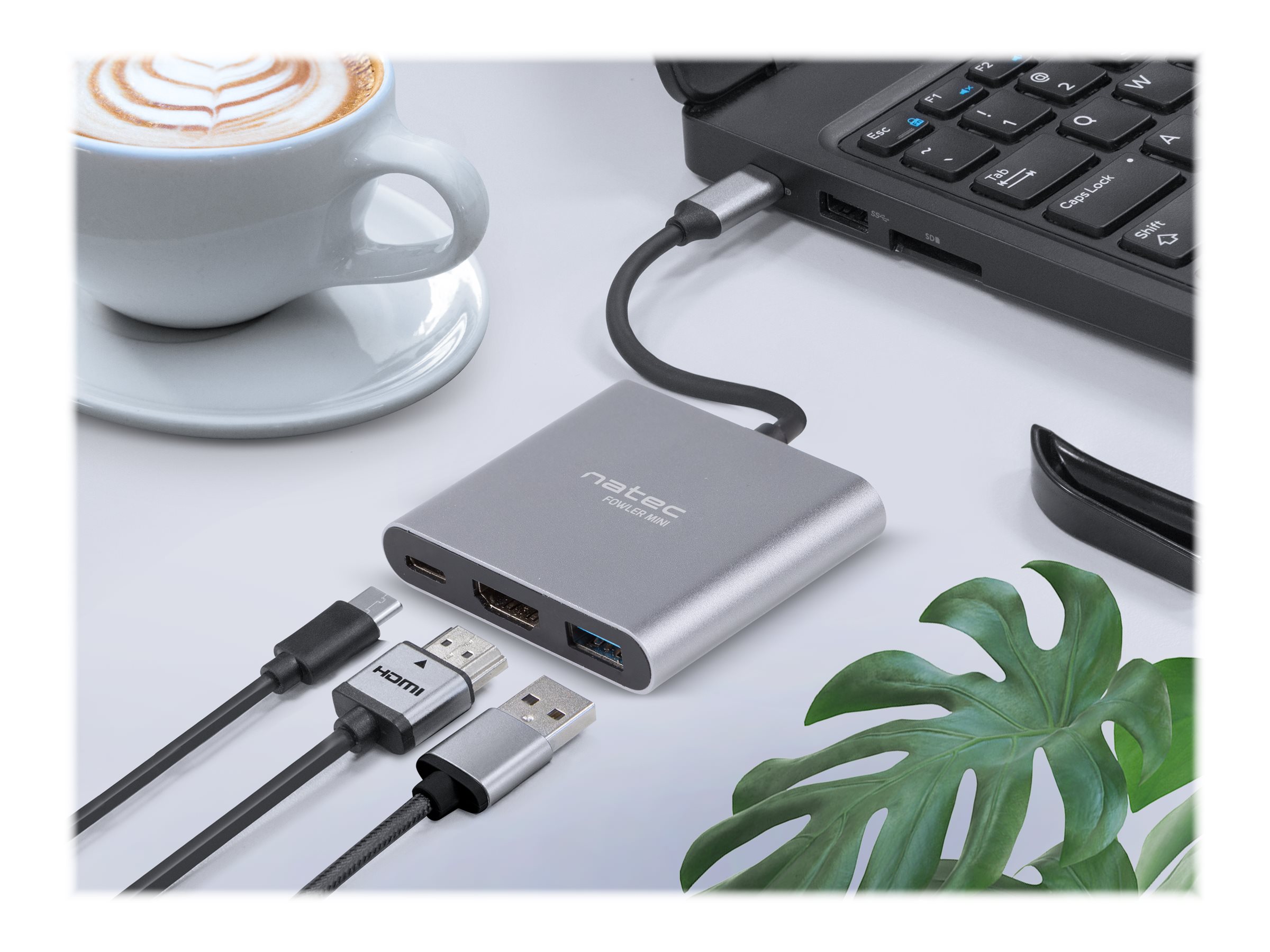 Natec Multi-Port Adapter, Fowler, USB-C, HDMI, USB 3.0 | Natec | USB-C Multiport Adapter | NMP-1607 | Grey | USB Type-C | 0.11 m - Image 15