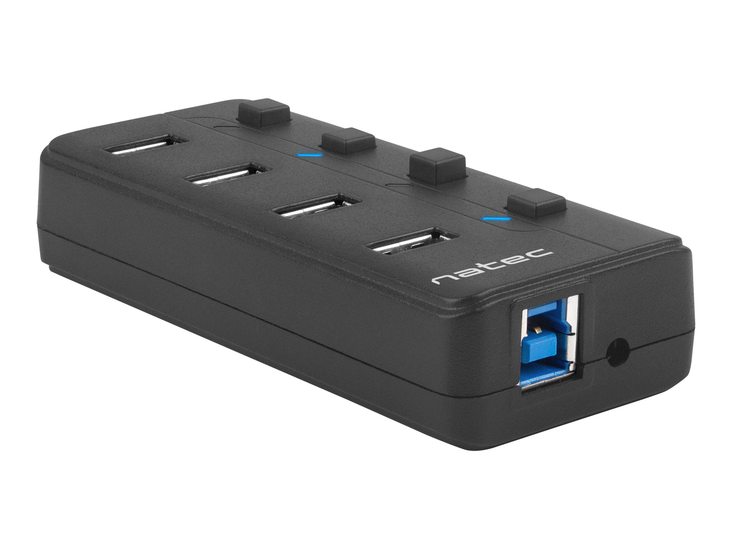 Natec USB 3.0 HUB, Mantis 2, 4-Port, On/Off with AC Adapter | Natec | 4 Port Hub With USB 3.0 | Mantis NHU-1557 | Black - Image 8