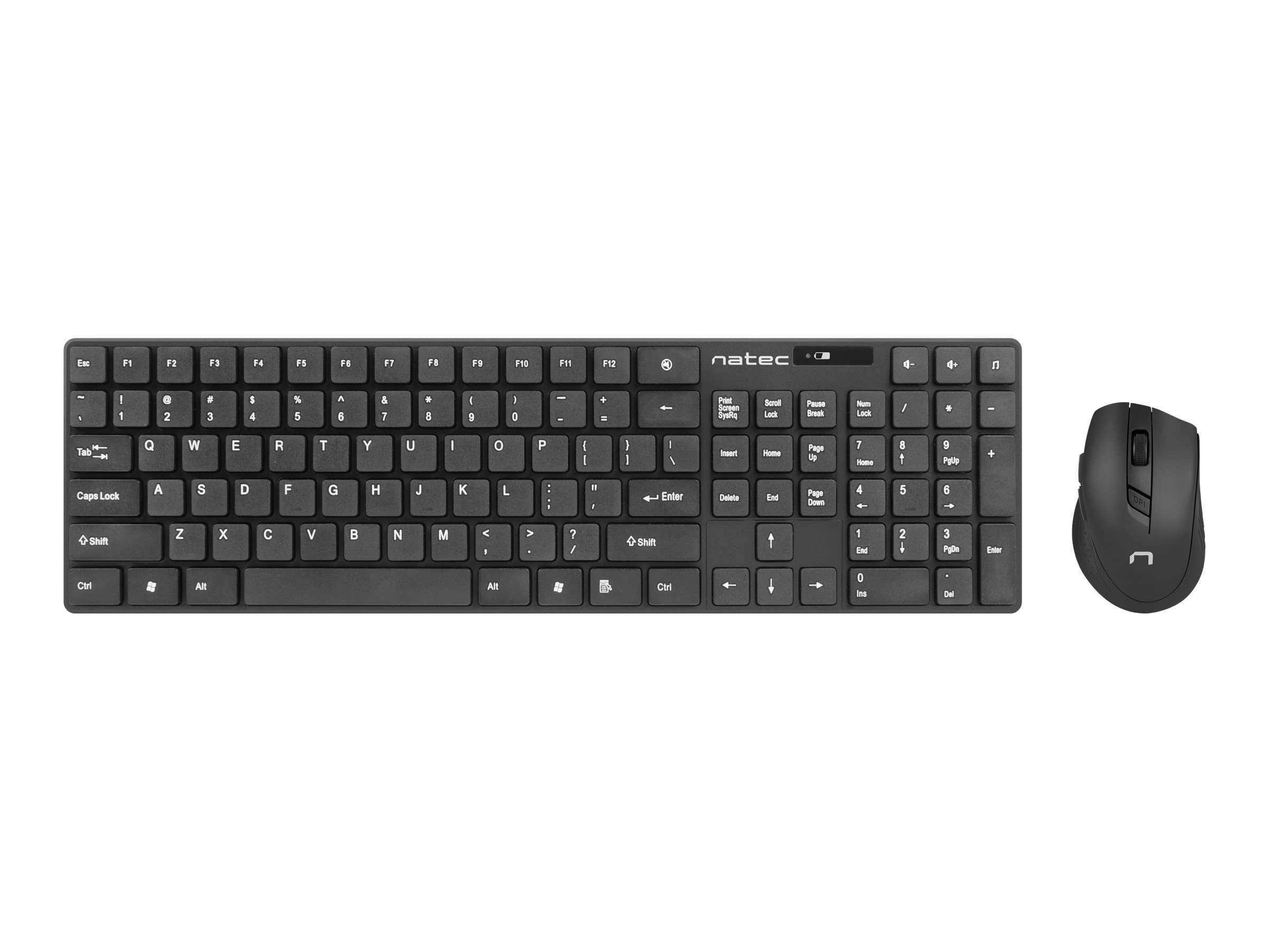 Natec | Keyboard and Mouse | Stringray 2in1 Bundle | Keyboard and Mouse Set | Wireless | Batteries included | US | Black | Wireless connection - Image 6