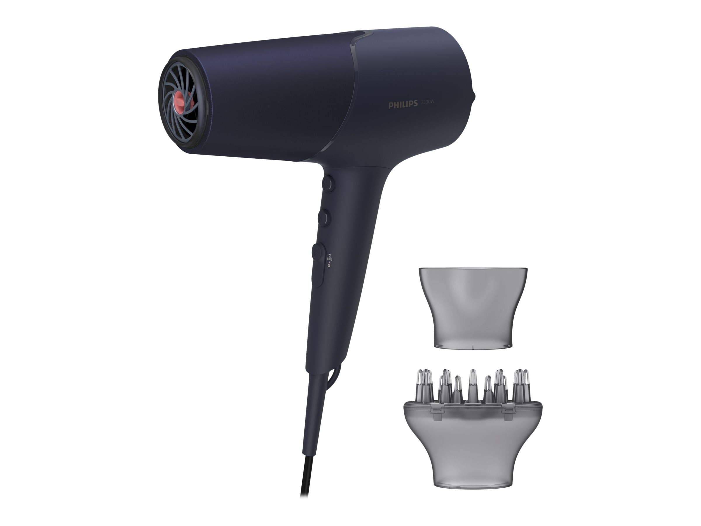Philips | Hair Dryer | BHD510/00 | 2300 W | Number of temperature settings 3 | Ionic function | Diffuser nozzle | Blue/Metal - Image 2