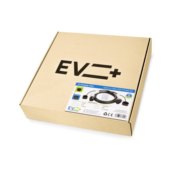 EV+ Charging Cable Type 2 to Type 2 32A 3 Phase 5m | EV+ | EV-CB-T2-32-3P-W | EV+ Charging Cable Type 2 to Type 2 32A 3 Phase | 5 m - Image 5