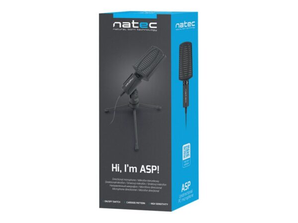 Natec | Microphone | NMI-1236 Asp | Black | Wired - Image 8