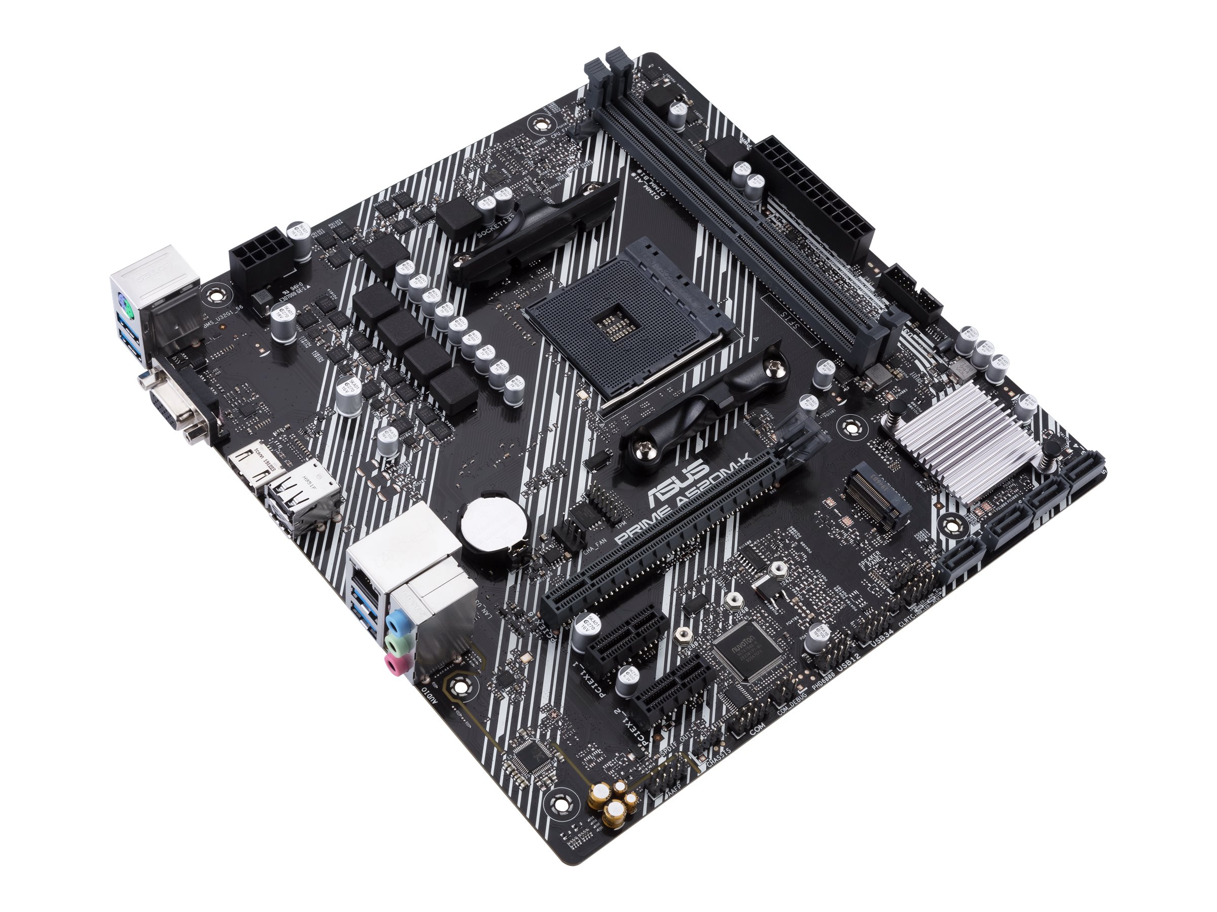 Asus | PRIME A520M-K | Processor family AMD | Processor socket AM4 | DDR4 | Memory slots 2 | Supported hard disk drive interfaces M.2, SATA | Number of SATA connectors 4 | Chipset AMD A | Micro ATX - Image 9