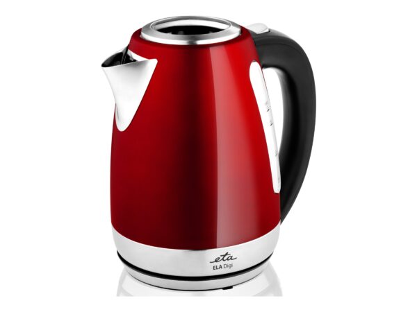 ETA | Kettle | Ela Digi ETA959890010 | Electric | 2200 W | 1.7 L | Stainless steel | 360° rotational base | Red - Image 2