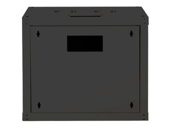 Digitus | Wall Mounting Cabinet | DN-19 09-U-SW | Black | IP protection class: IP20; Front door: Glass door, single opening; Cabinet type: Wall mounting cabinet; Equipment mounting depth min.-max.: 305-370 mm; Load capacity: 100 kg - Image 6