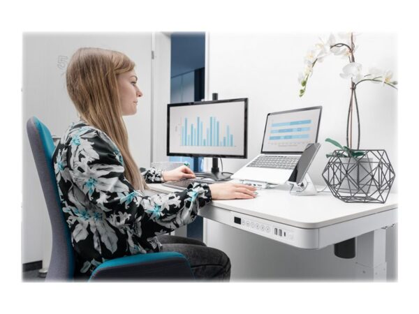 Electric Height Adjustable Desk | 72 - 121 cm | Maximum load weight 50 kg | Metal | White - Image 12