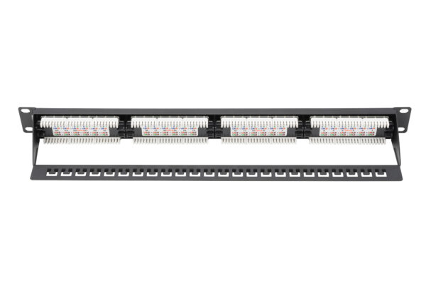 Digitus | Patch Panel | DN-91624U | Black | Category: CAT 6; Ports: 24 x RJ45; Retention strength: 7.7 kg; Insertion force: 30N max | 48.2 x 4.4 x 10.9 cm - Image 3