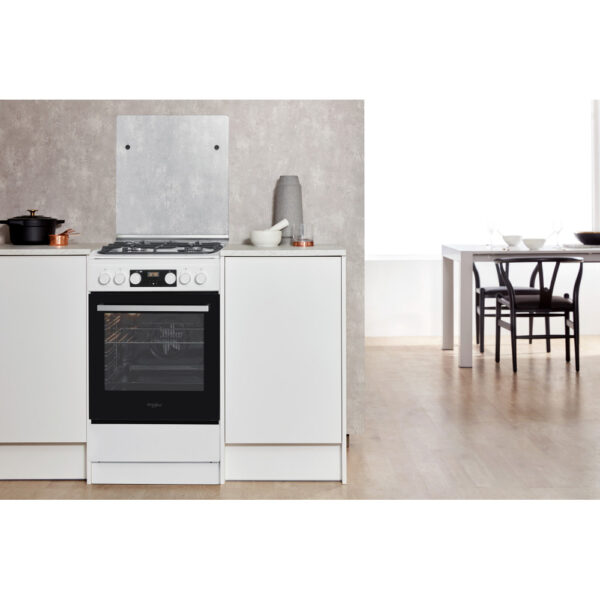 Whirlpool Cooker | WS5G8CHW/E/1 | Hob type Gas | Oven type Electric | White | Width 50 cm | LED | Depth 60 cm | 60 L - Image 4