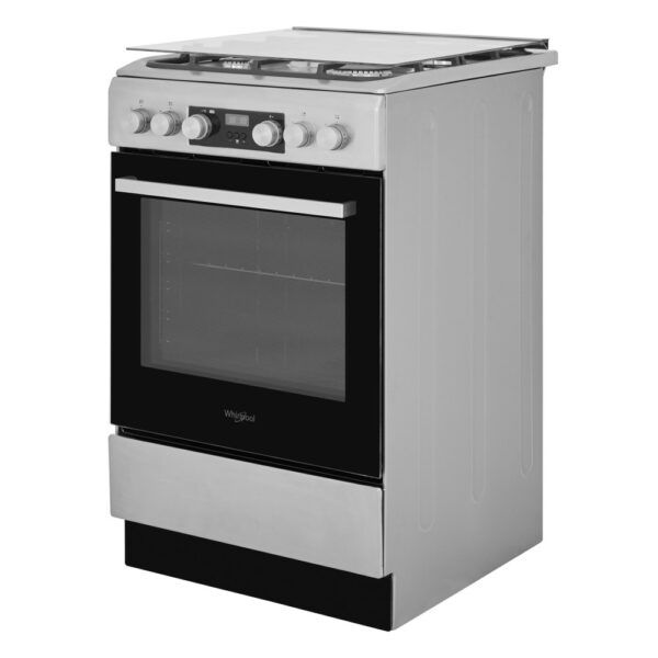 Whirlpool Cooker | WS5G8CHX/E/1 | Hob type Gas | Oven type Electric | Stainless steel | Width 50 cm | LED | Depth 60 cm | 60 L - Image 3