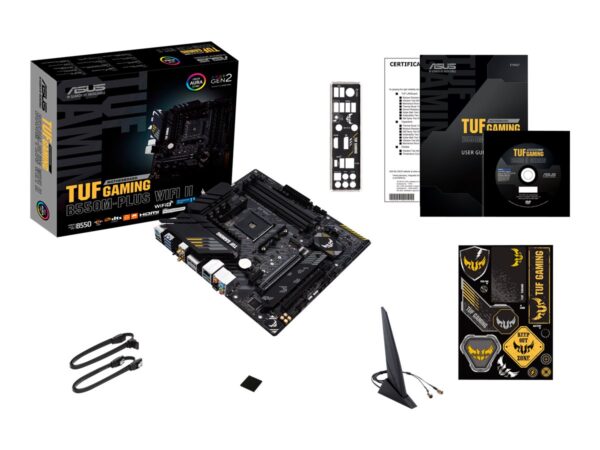 Asus | TUF GAMING B550M-PLUS WIFI II | Processor family AMD | Processor socket AM4 | DDR4 | Memory slots 4 | Chipset  B550 | microATX - Image 12