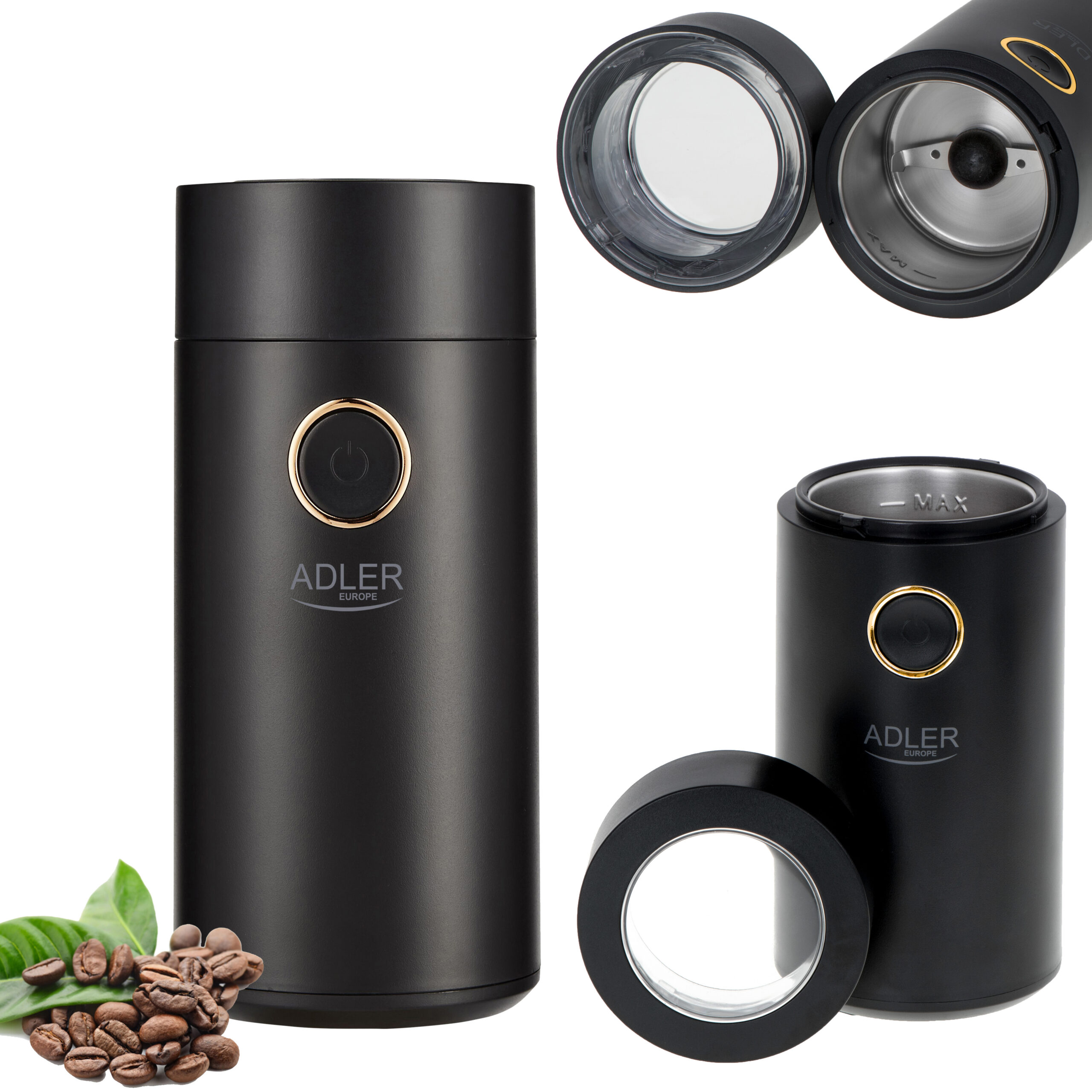Adler | Coffee Mill | AD 4446bg | 150 W | Coffee beans capacity 75 g | Black - Image 7