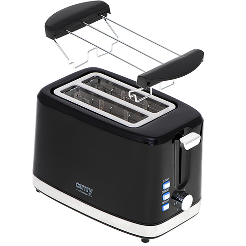 Camry | Toaster | CR 3218 | Power 750 W | Number of slots 2 | Housing material Plastic | Black - Image 3
