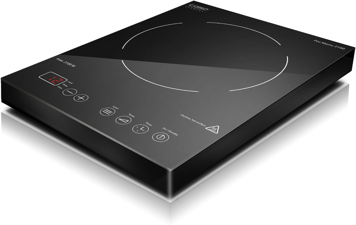 Caso | Free standing table hob | Pro Menu 2100 02224 | Number of burners/cooking zones 1 | Sensor | Black | Induction