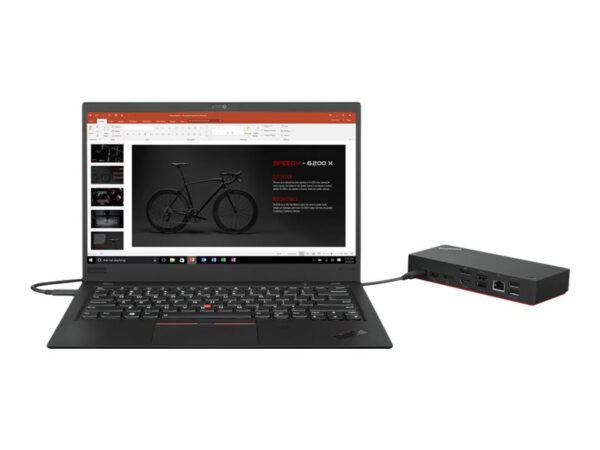 Lenovo | ThinkPad Universal USB-C Dock - EU | Docking station | Ethernet LAN (RJ-45) ports 1 | VGA (D-Sub) ports quantity 1 | DisplayPorts quantity 2 | USB 3.0 (3.1 Gen 1) Type-C ports quantity 1 | USB 3.0 (3.1 Gen 1) ports quantity 3 | USB 2.0 ports quantity 2 | HDMI ports quantity 1 | 65 W | Warranty 36 month(s) - Image 8