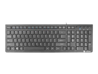 Natec | Keyboard | Discus 2 Slim | Standard | Wired | US | Black | USB 2.0 | 424 g | Numeric keypad - Image 6