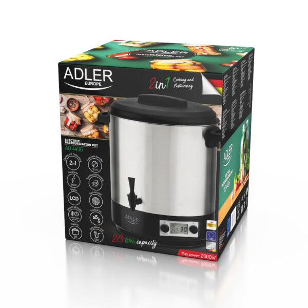 Adler | Electric pot/Cooker | AD 4496 | 2600 W | 28 L | Stainless steel/Black - Image 5