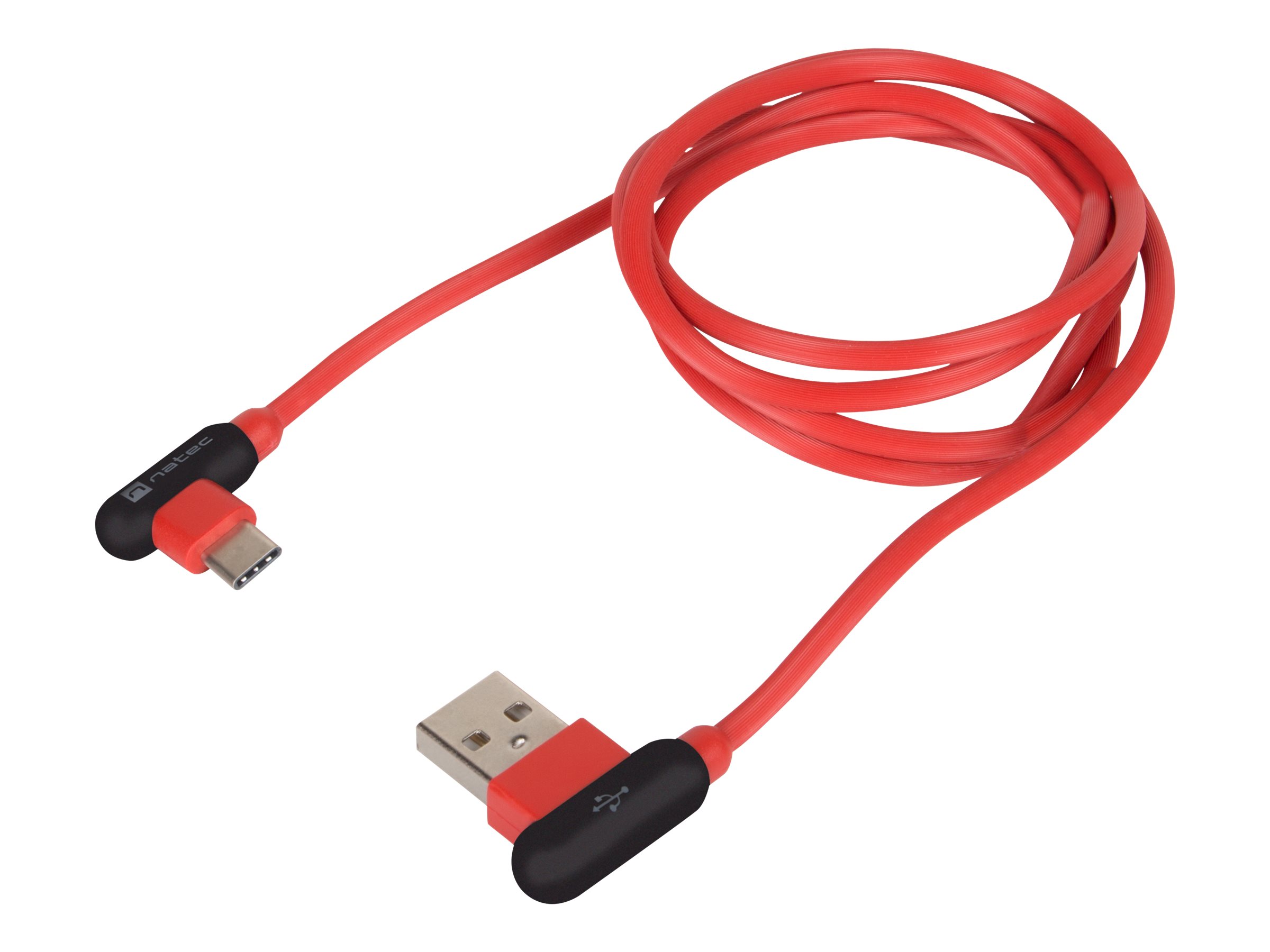 Natec Prati, Angled USB Type C to Type A Cable 1m, Red | Natec | Angled USB Type C to USB Type A | Prati | USB Type C | USB Type-A - Image 2