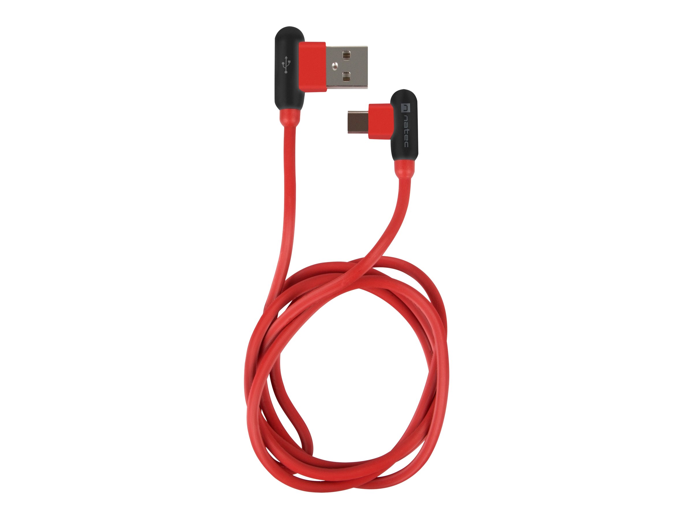 Natec Prati, Angled USB Type C to Type A Cable 1m, Red | Natec | Angled USB Type C to USB Type A | Prati | USB Type C | USB Type-A - Image 4
