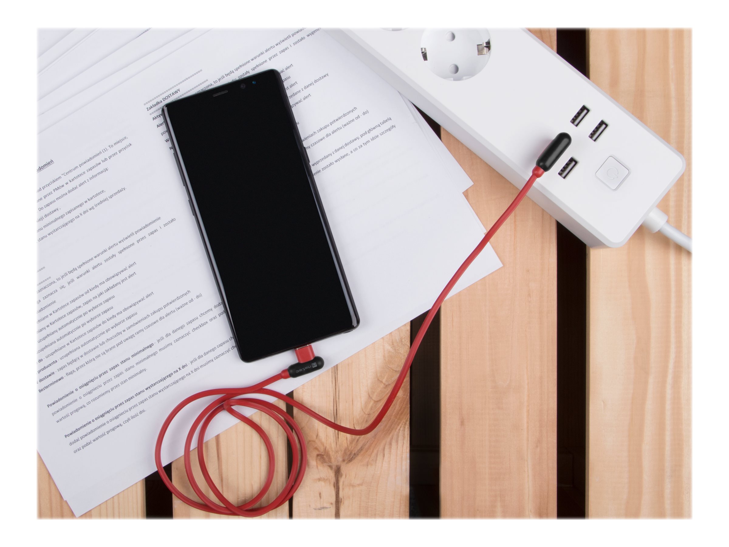 Natec Prati, Angled USB Type C to Type A Cable 1m, Red | Natec | Angled USB Type C to USB Type A | Prati | USB Type C | USB Type-A - Image 8