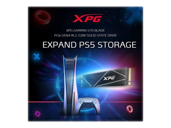 ADATA | XPG Gammix S70 BLADE | 1000 GB | SSD form factor M.2 2280 | Solid-state drive interface  PCIe Gen4x4 | Read speed 7400 MB/s | Write speed 6400 MB/s - Image 10
