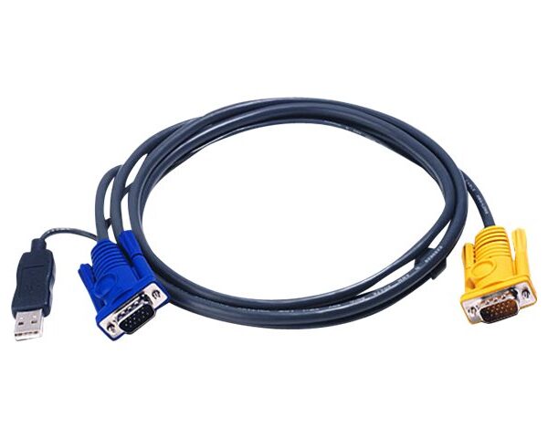 Aten | 1.8M USB KVM Cable with 3 in 1 SPHD and built-in PS/2 to USB converter | 2L-5202UP