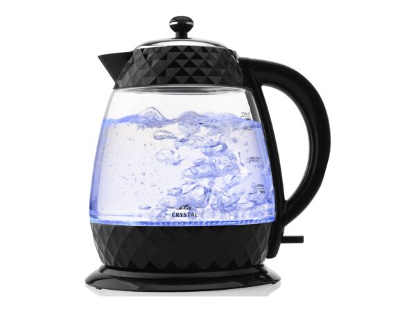 ETA | Crystal Kettle | ETA315490000 | Electric | 2200 W | 1.7 L | Glass | 360° rotational base | Glass/Black - Image 2