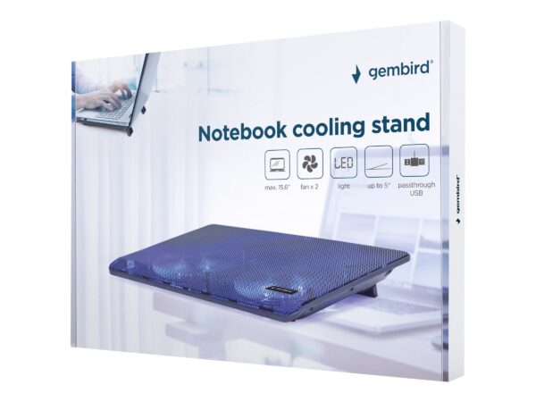 Gembird | Fits up to size 15.6 " | Notebook Cooling Stand | NBS-2F15-05 - Image 10