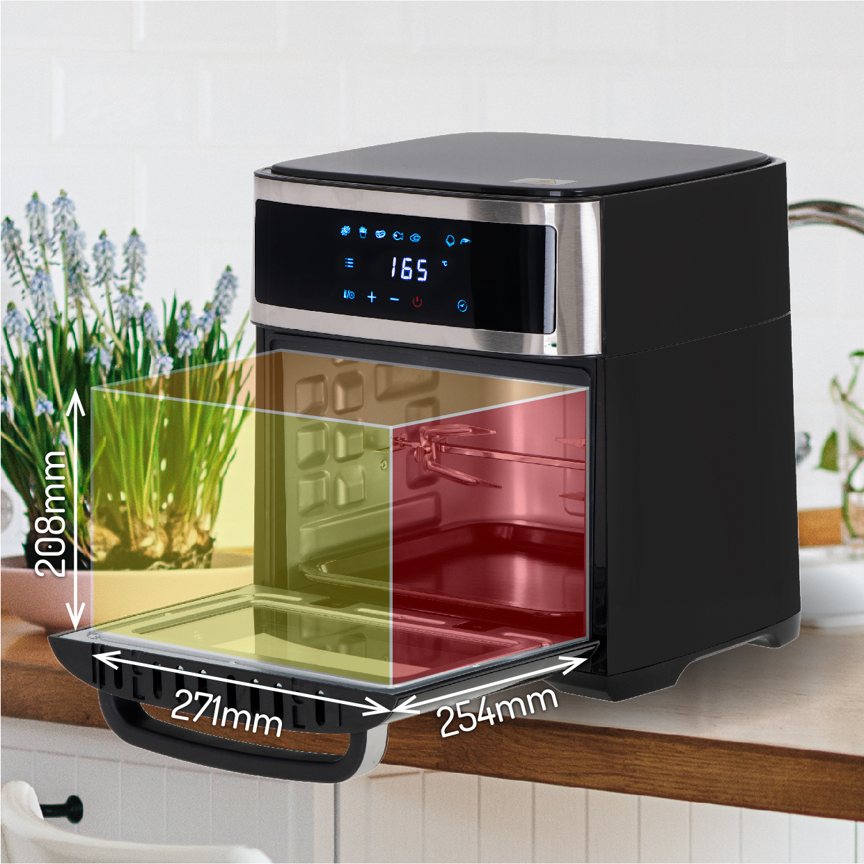 Adler | Airfryer Oven | AD 6309 | Power 1700 W | Capacity 13 L | Stainless steel/Black - Image 13