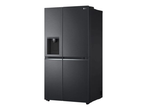 LG | Refrigerator | GSLV71MCLE | Energy efficiency class E | Free standing | Side by side | Height 179 cm | No Frost system | Fridge net capacity 416 L | Freezer net capacity 219 L | 36 dB | Matte Black - Image 2