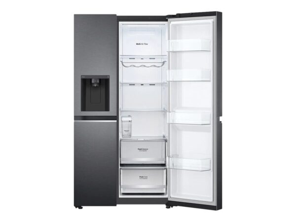 LG | Refrigerator | GSLV71MCLE | Energy efficiency class E | Free standing | Side by side | Height 179 cm | No Frost system | Fridge net capacity 416 L | Freezer net capacity 219 L | 36 dB | Matte Black - Image 13