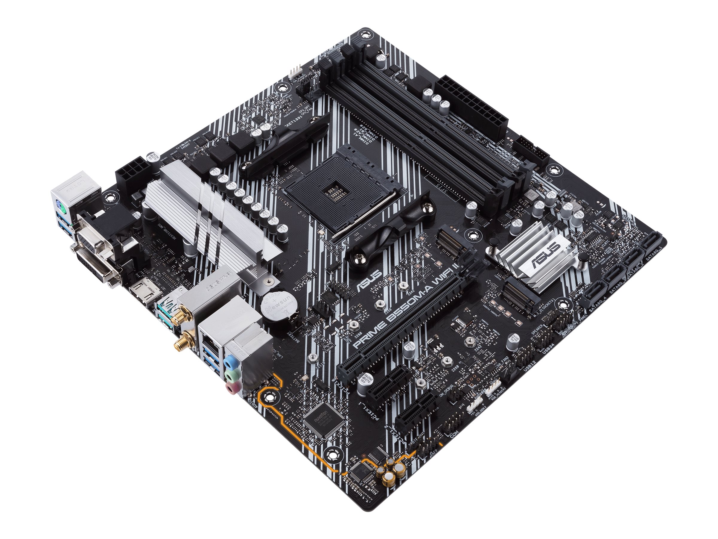 Asus | PRIME B550M-A WIFI II | Processor family AMD | Processor socket AM4 | DDR4 DIMM | Memory slots 4 | Supported hard disk drive interfaces SATA, M.2 | Number of SATA connectors 4 | Chipset AMD B550 | microATX - Image 6